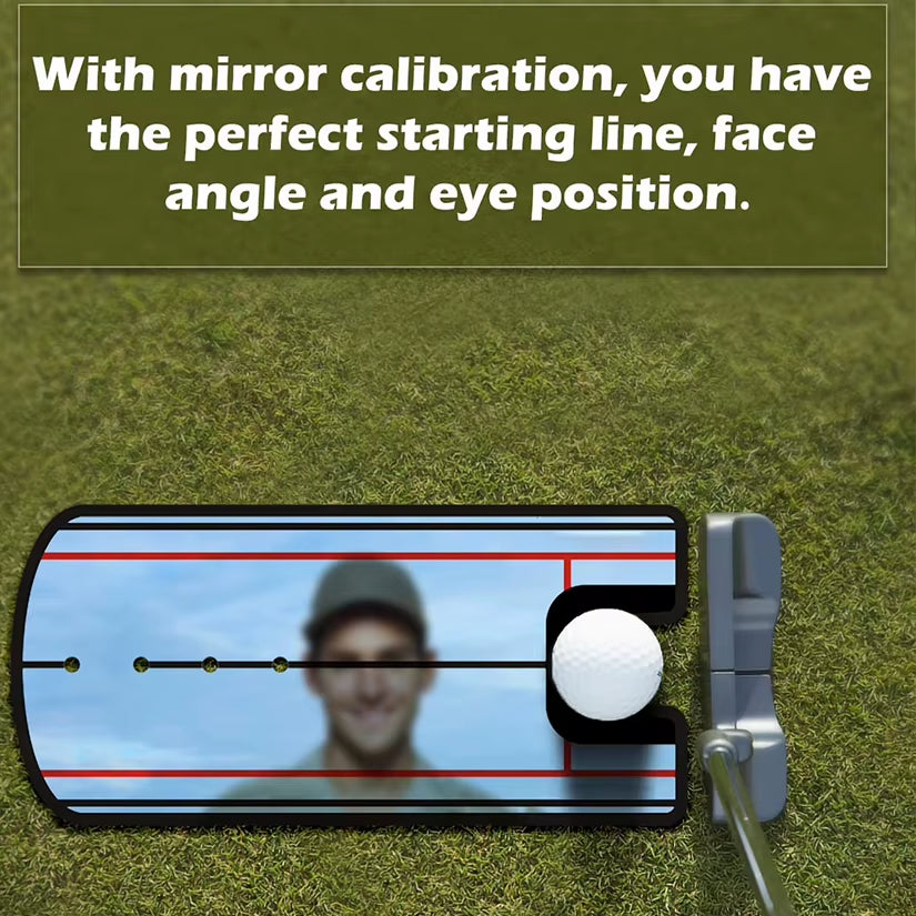 Portable Golf Putting Alignment Mirror - 12 x 6 Inches for Indoor and Outdoor Practice