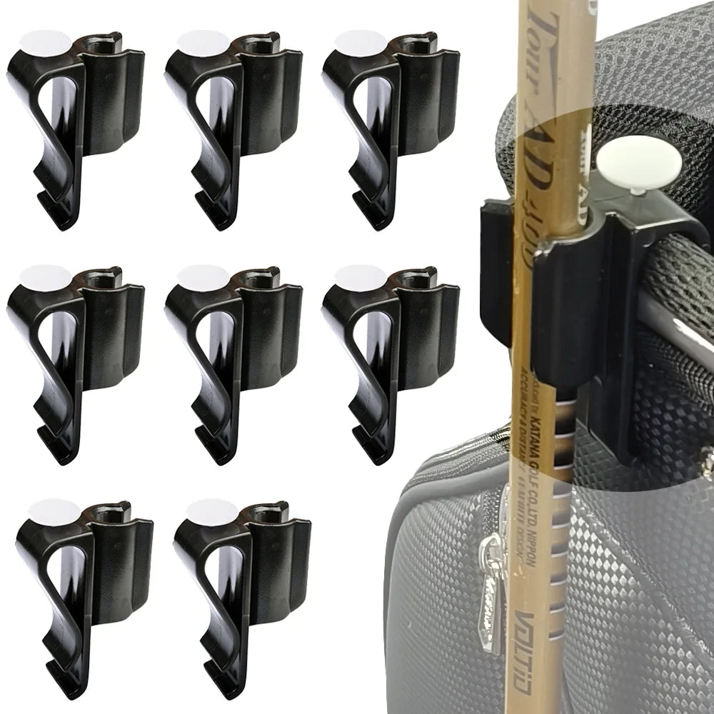 Durable Plastic Golf Club Bag Clips with Putter Clamp Holder - Black Golf Accessories for Men and Women