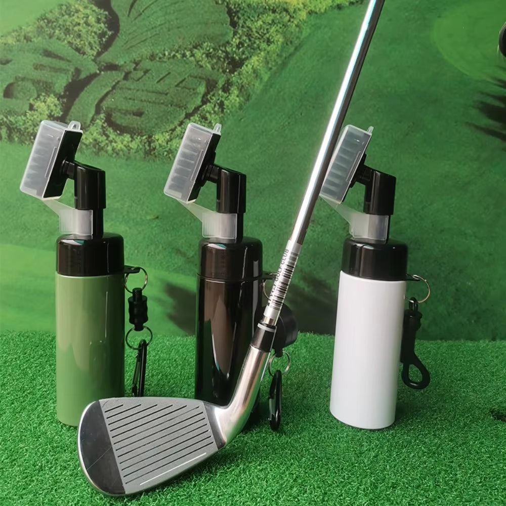 Professional Golf Club Groove Cleaner Brush with Leakproof Spray Bottle - Automatic Water Golf Cleaning Kit and Portable Tools