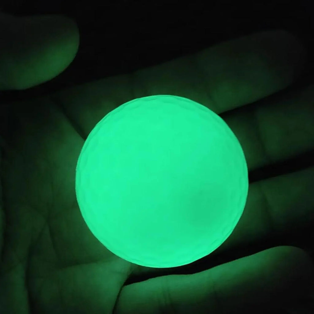 3/5Pcs Luminous Night Golf Ball Bright Luminous Balls Glow in the Dark Fluorescent Golf Ball for Training Hitting Practice Women
