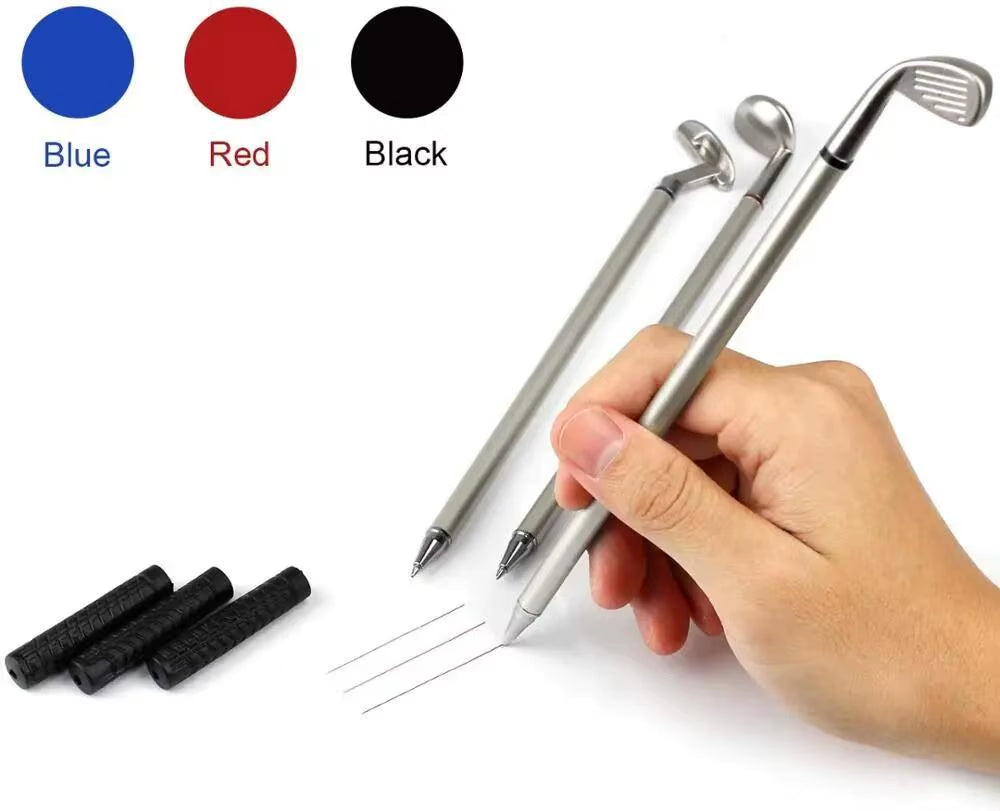 Professional Golf Pen Set with Mini Desktop Putting Green, Three Club Pens, Golf Balls, and Flag - Ideal Gift for Golf Enthusiasts