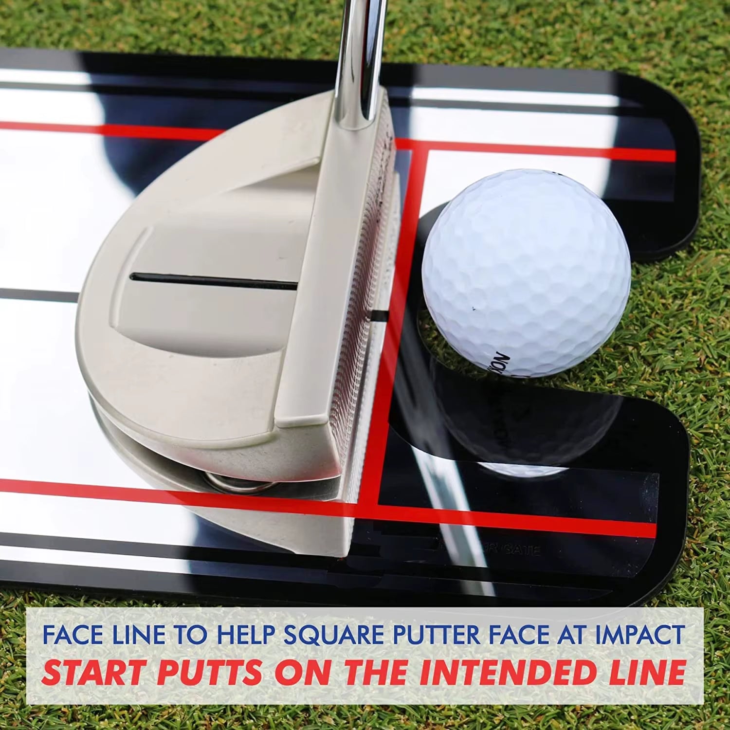 Portable Golf Putting Alignment Mirror - 12 x 6 Inches for Indoor and Outdoor Practice